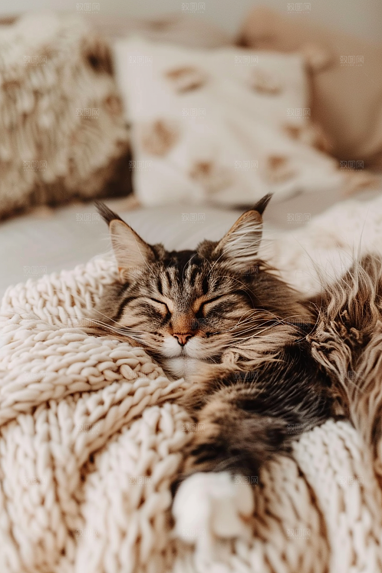 缅因猫高清小动物摄影图