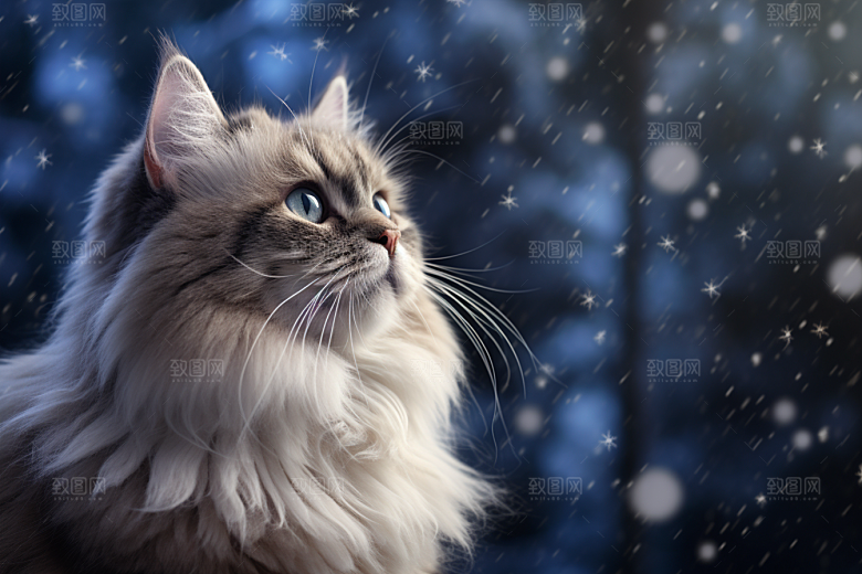 缅因猫可爱高清摄影图