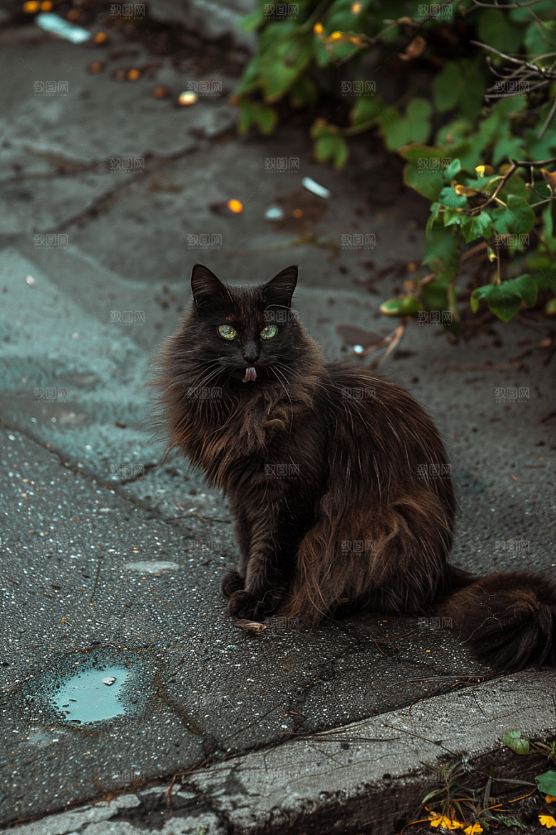 缅因猫高清家居生活摄影图