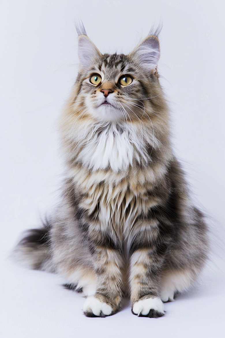 缅因猫可爱高清摄影图