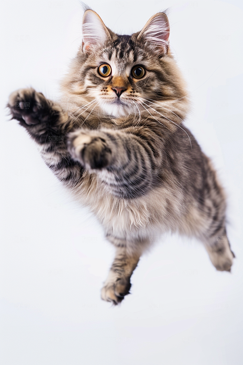 缅因猫高清毛茸茸摄影图