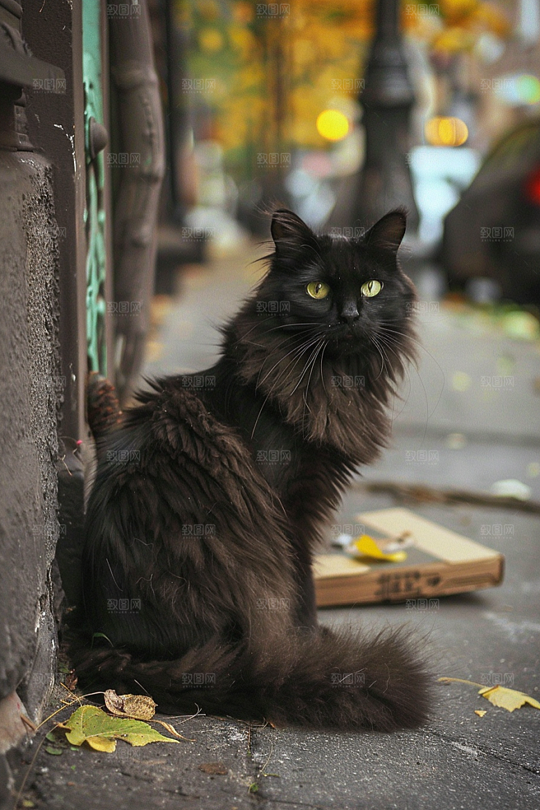 缅因猫家居生活陪伴摄影图