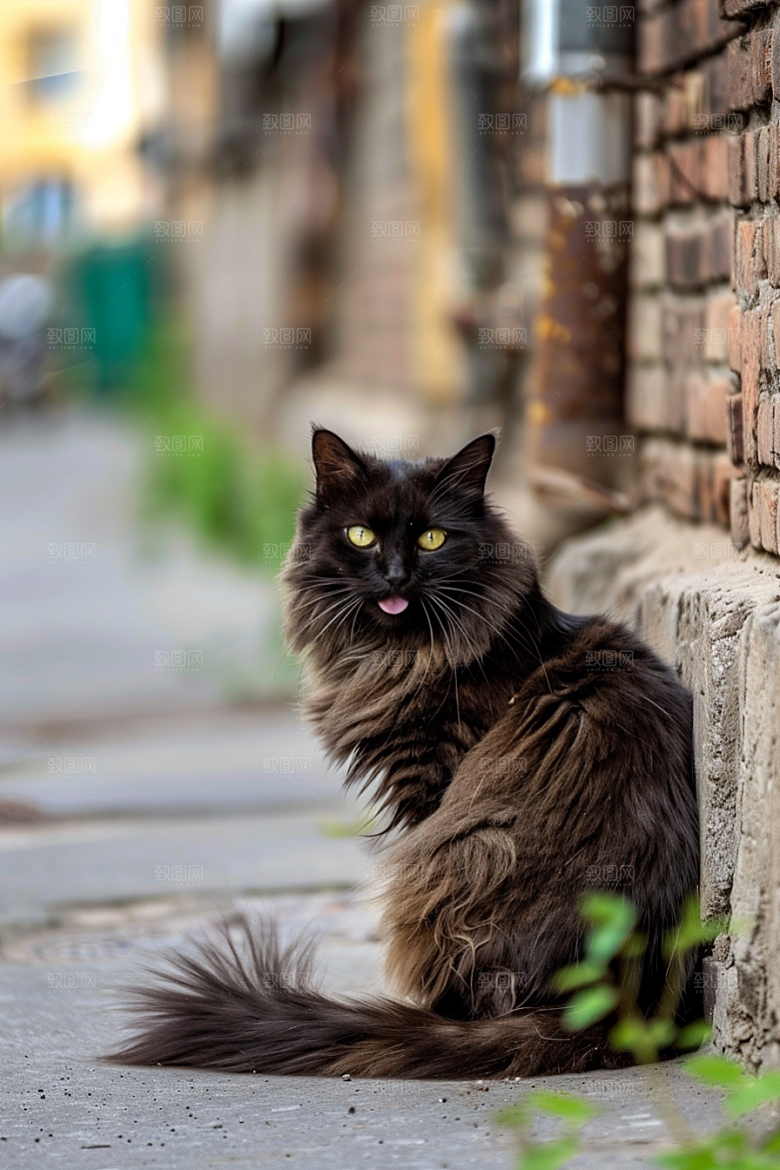 缅因猫宠物猫毛茸茸摄影图