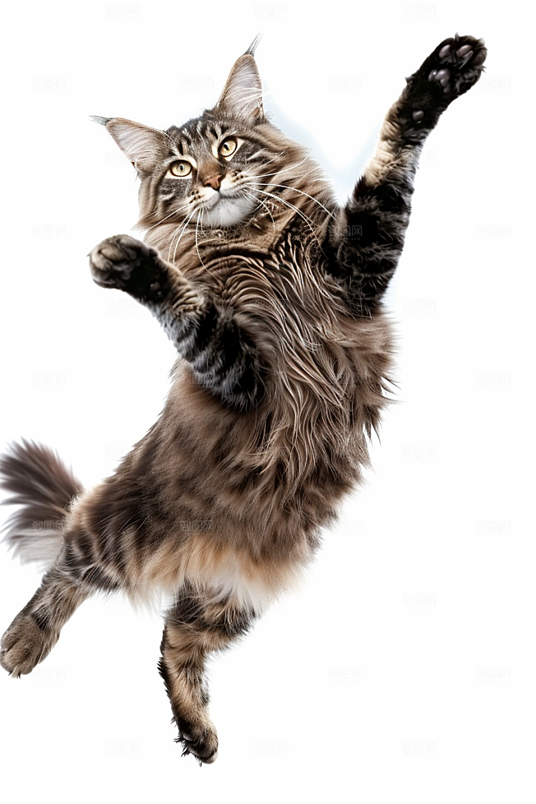 缅因猫小动物宠物猫摄影图