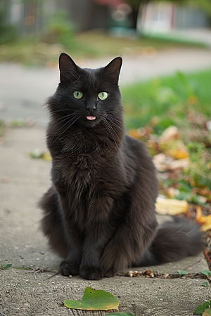 缅因猫品种猫陪伴摄影图