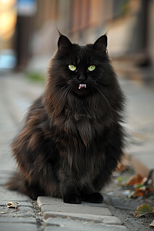 缅因猫高清长毛猫摄影图
