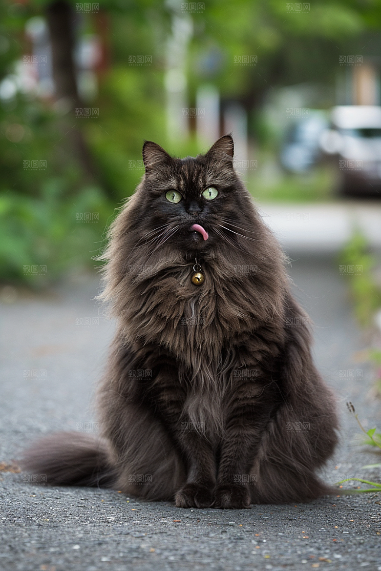 缅因猫长毛猫宠物猫摄影图
