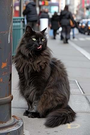 缅因猫高清品种猫摄影图