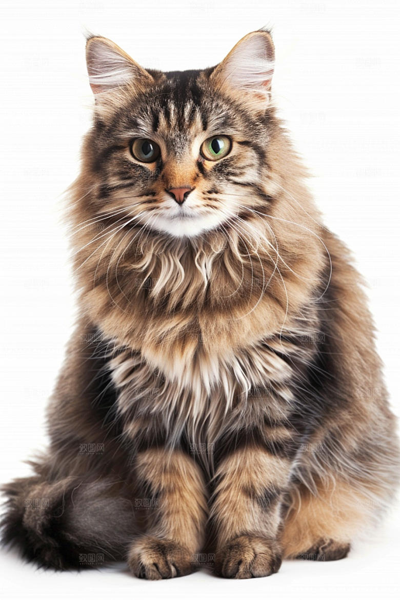 缅因猫长毛猫宠物猫摄影图