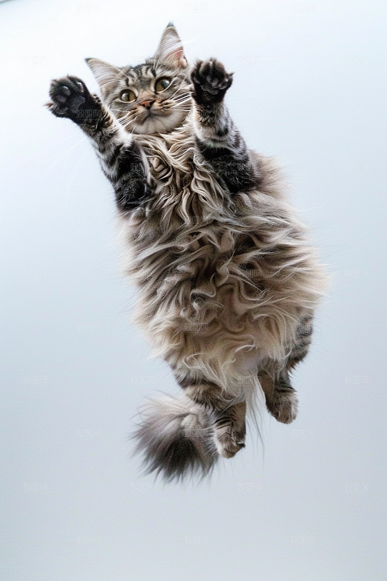 缅因猫养宠可爱摄影图