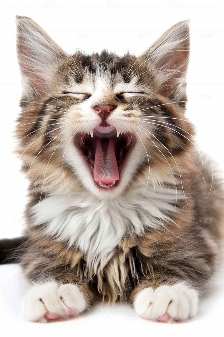 缅因猫家居生活毛茸茸摄影图