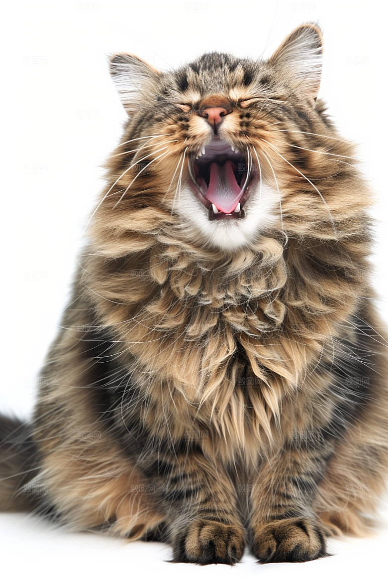 缅因猫宠物猫长毛猫摄影图