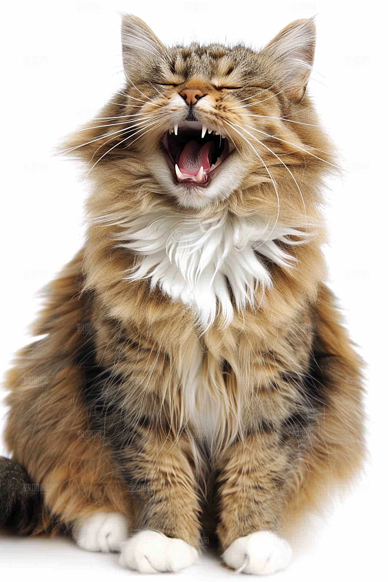缅因猫品种猫可爱摄影图