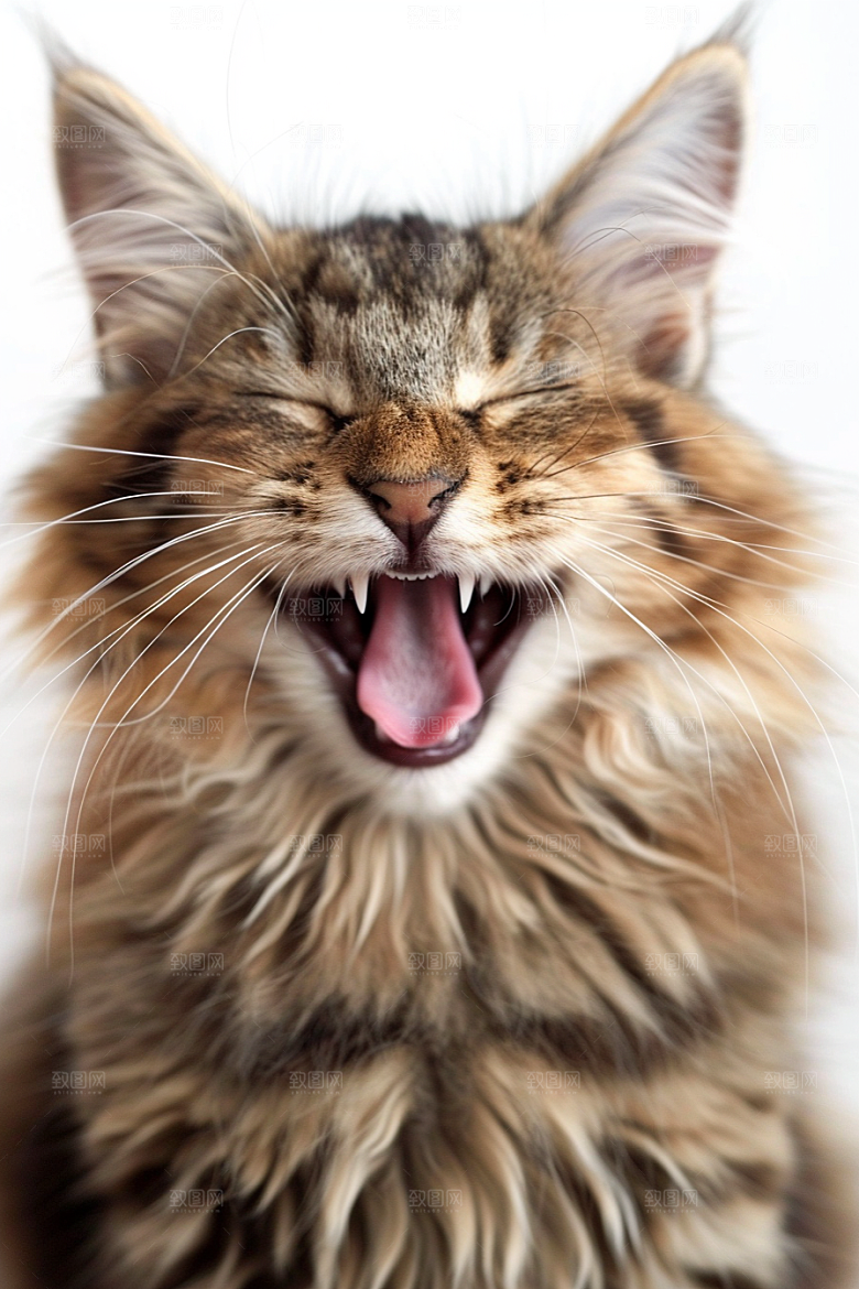 缅因猫品种猫长毛猫摄影图