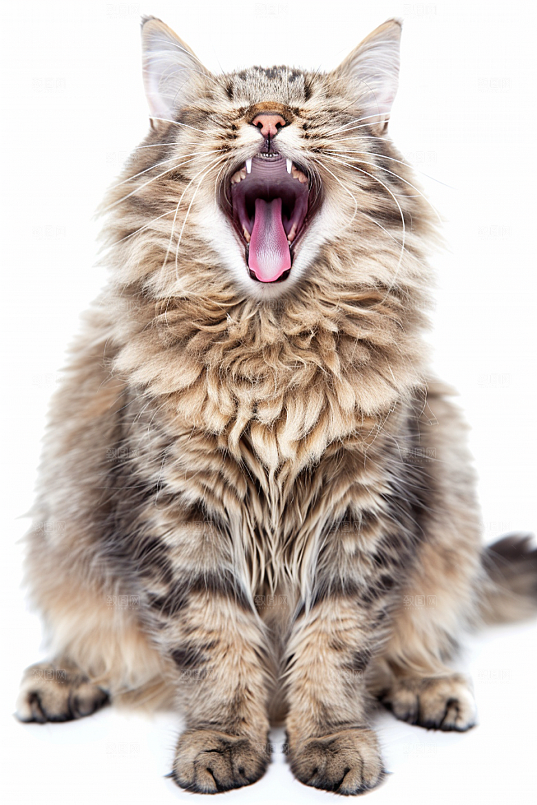 缅因猫品种猫宠物猫摄影图