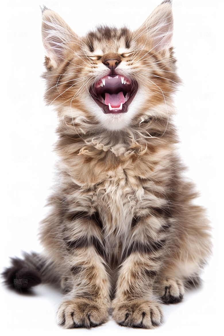 缅因猫高清宠物猫摄影图