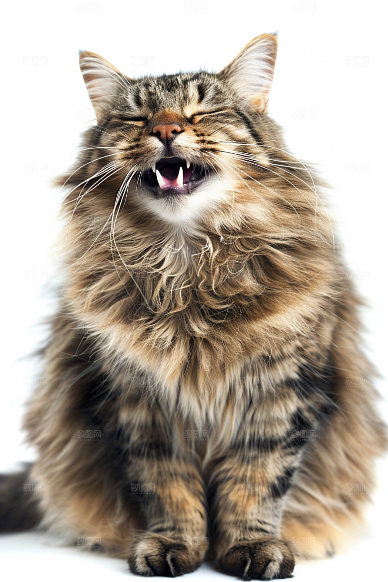 缅因猫长毛猫宠物猫摄影图