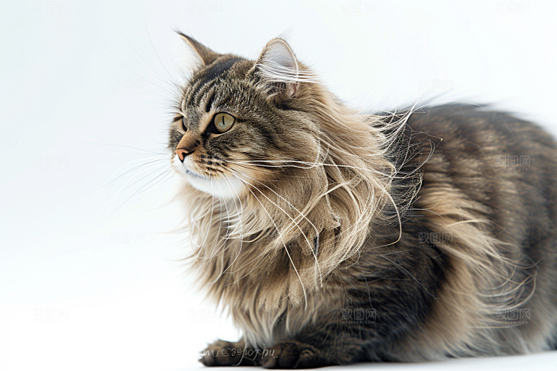缅因猫长毛猫宠物猫摄影图