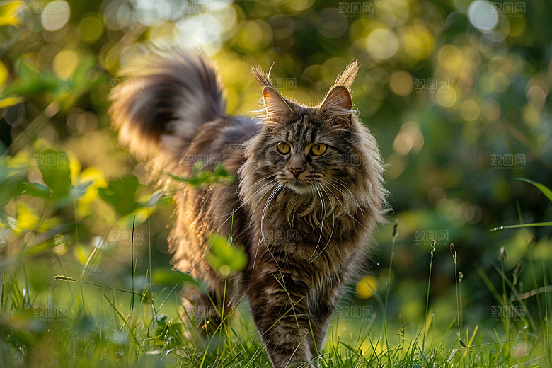 缅因猫可爱高清摄影图