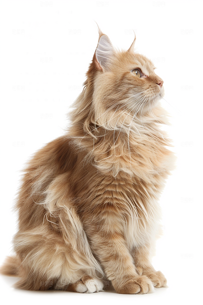 缅因猫养宠可爱摄影图