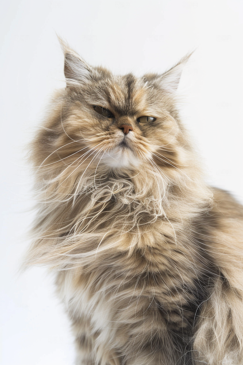 缅因猫家居生活宠物猫摄影图