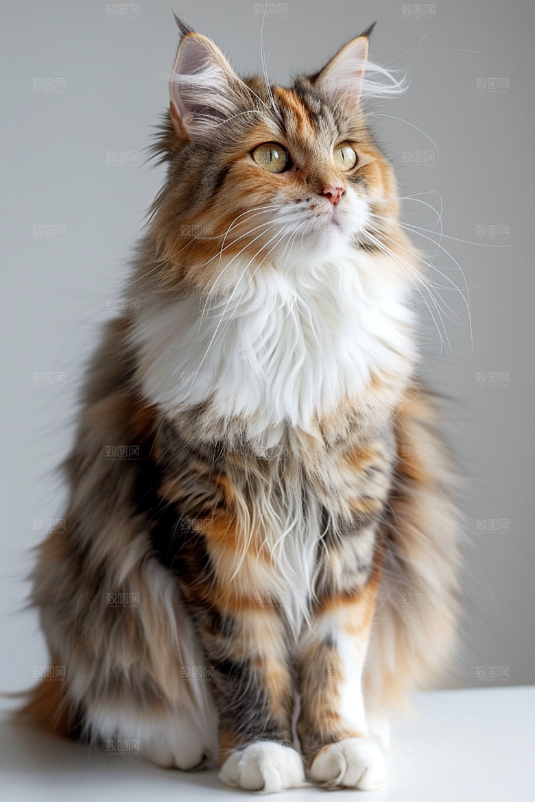 缅因猫可爱小动物摄影图