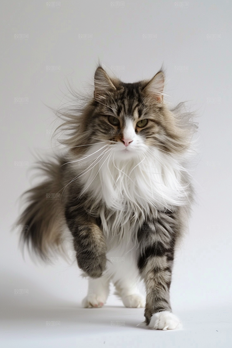 缅因猫小动物品种猫摄影图