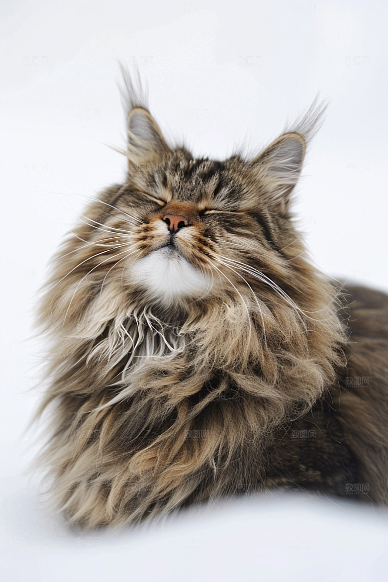 缅因猫长毛猫小动物摄影图