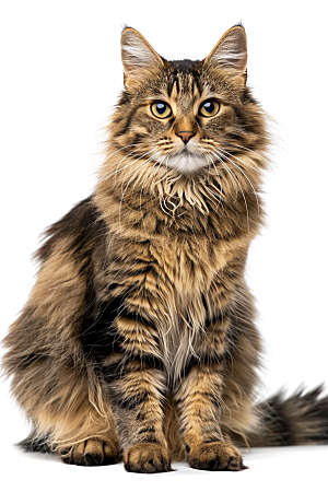 缅因猫长毛猫宠物猫摄影图