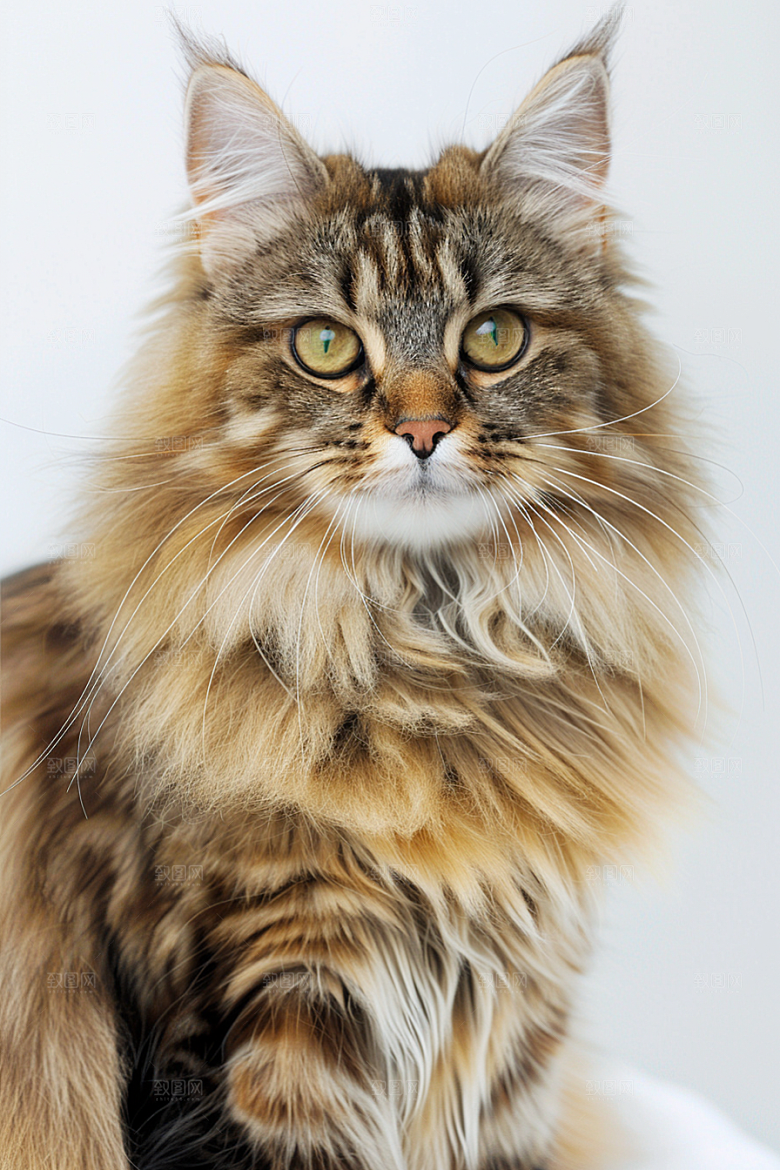 缅因猫高清长毛猫摄影图