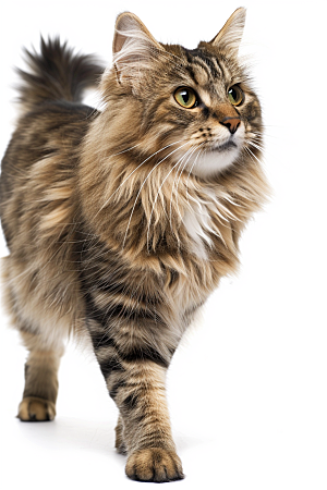 缅因猫宠物猫养宠摄影图