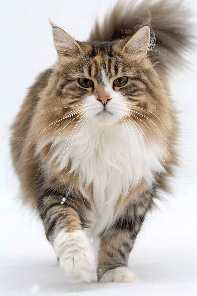 缅因猫养宠小动物摄影图