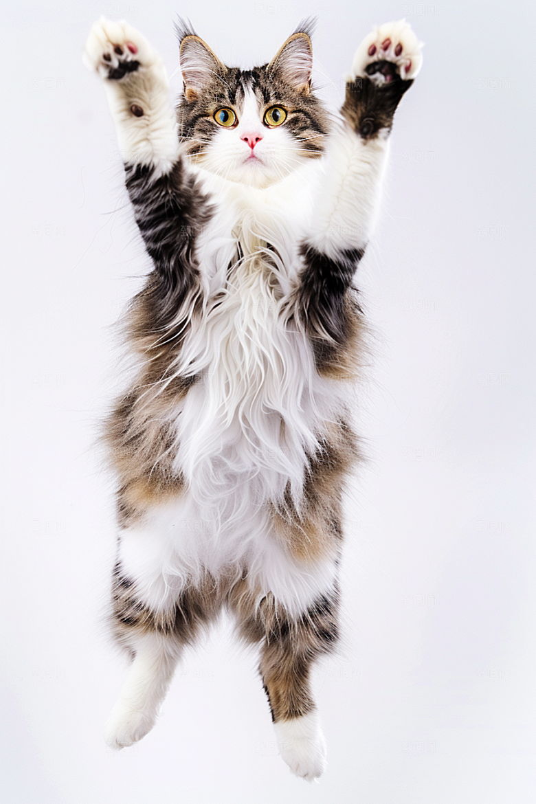 缅因猫长毛猫小动物摄影图