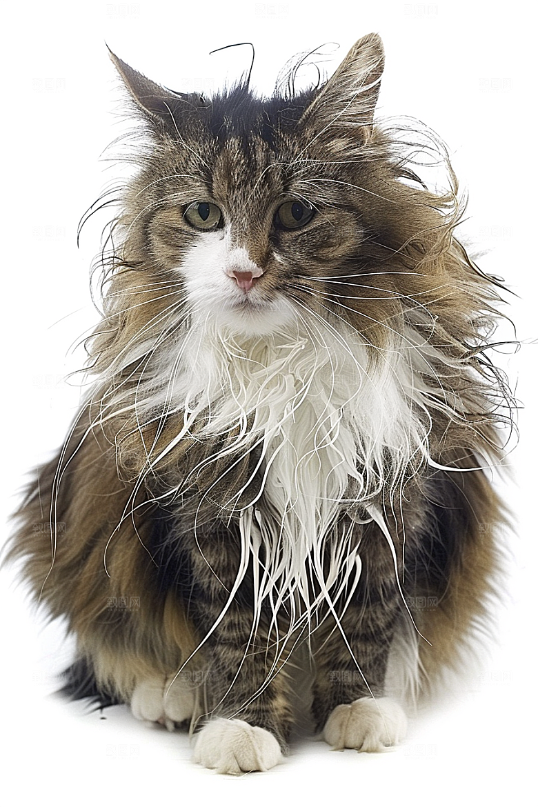 缅因猫宠物猫可爱摄影图