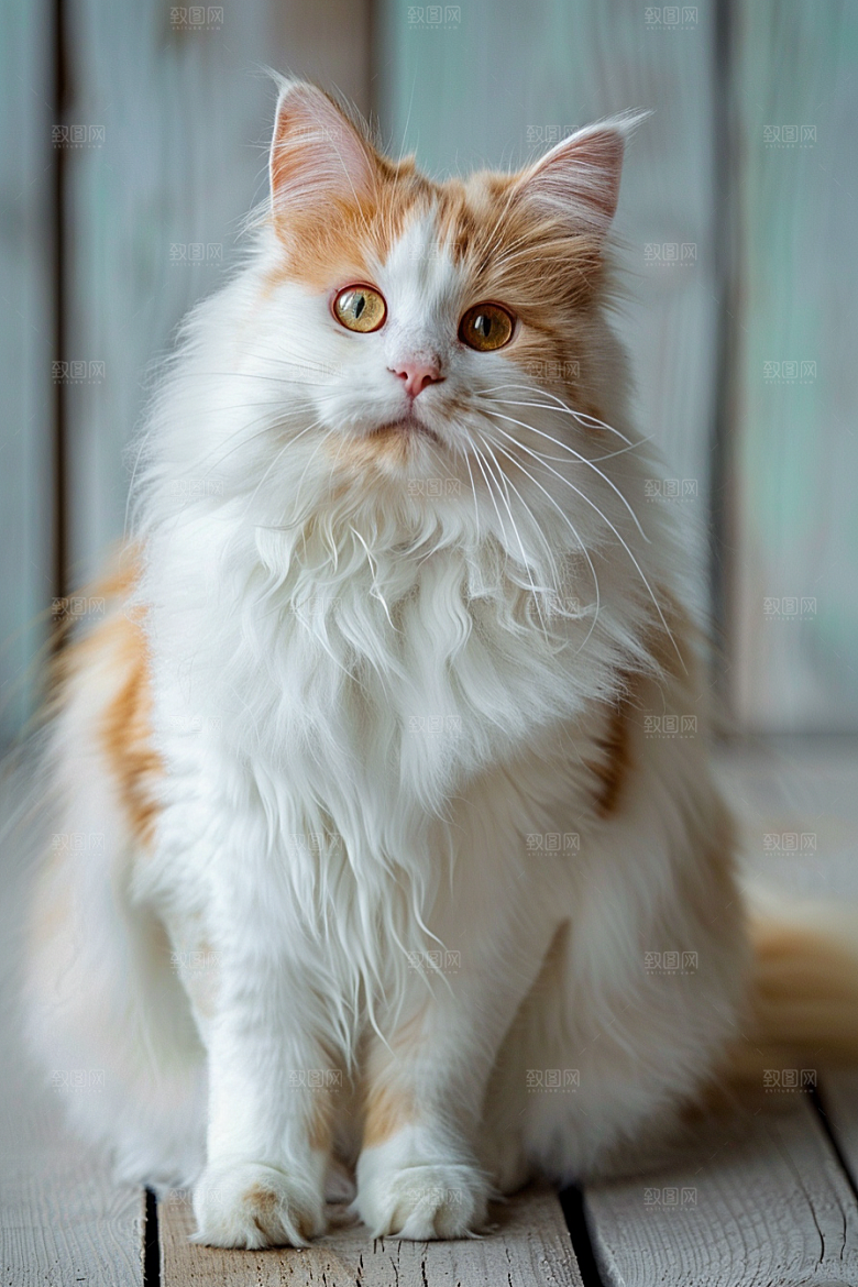 缅因猫家居生活陪伴摄影图