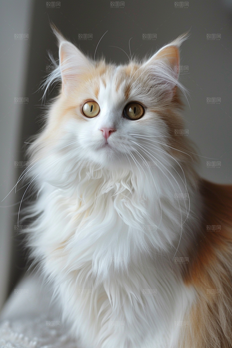 缅因猫毛茸茸高清摄影图