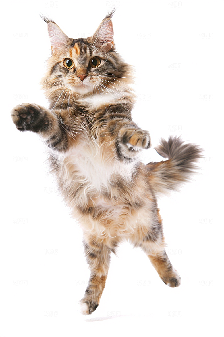 缅因猫家居生活可爱摄影图