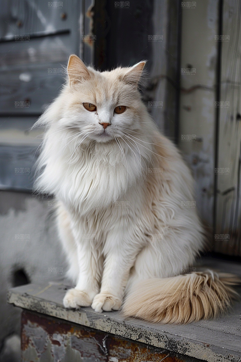 缅因猫品种猫家居生活摄影图