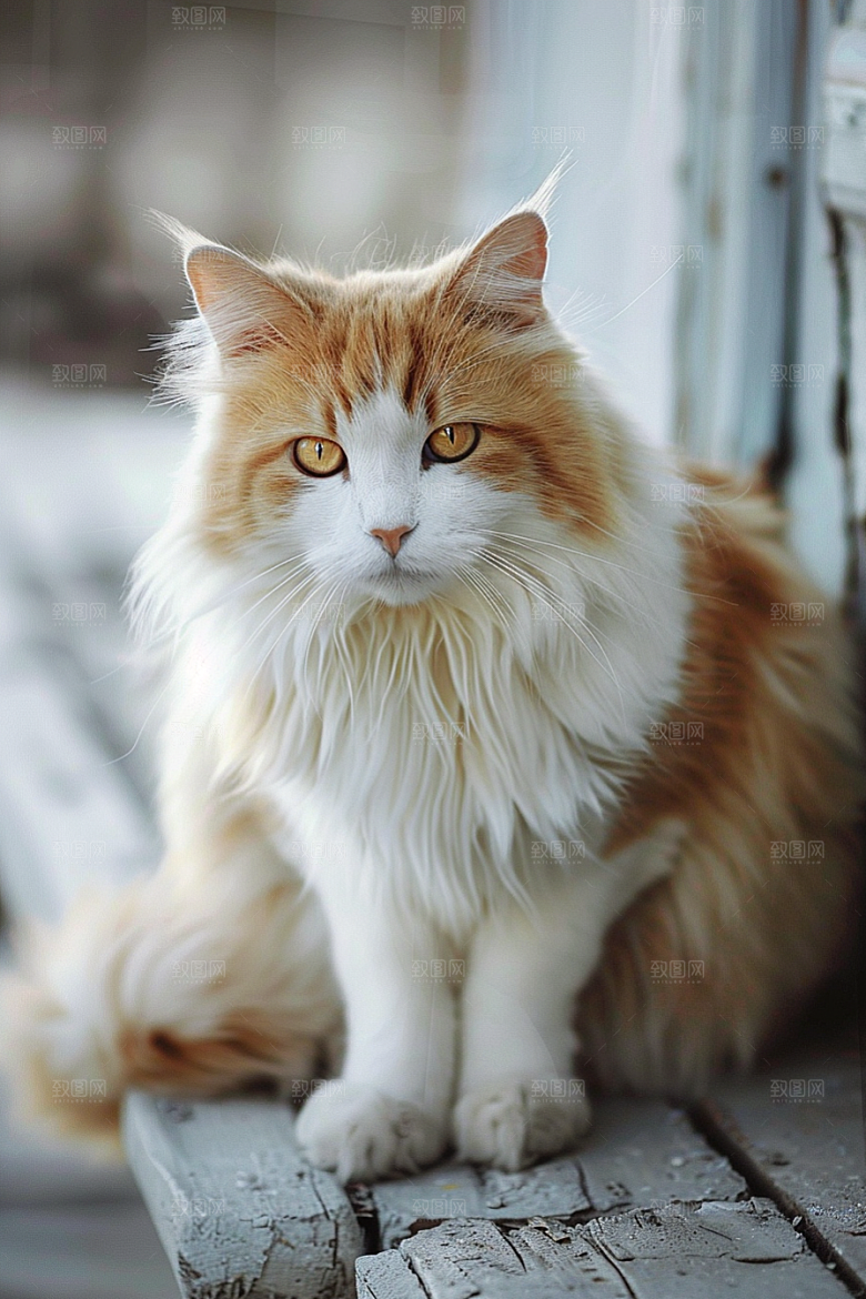 缅因猫高清可爱摄影图