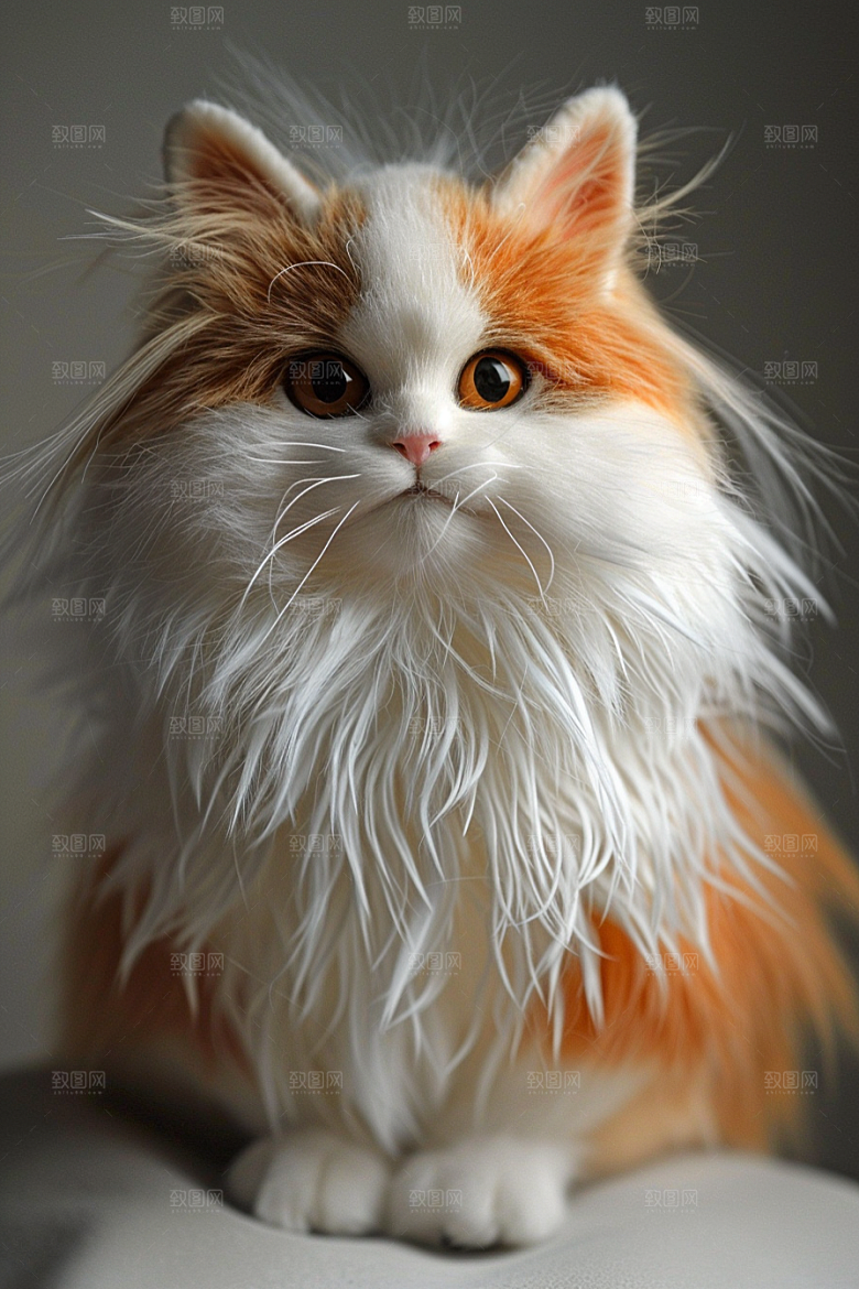 缅因猫小动物可爱摄影图