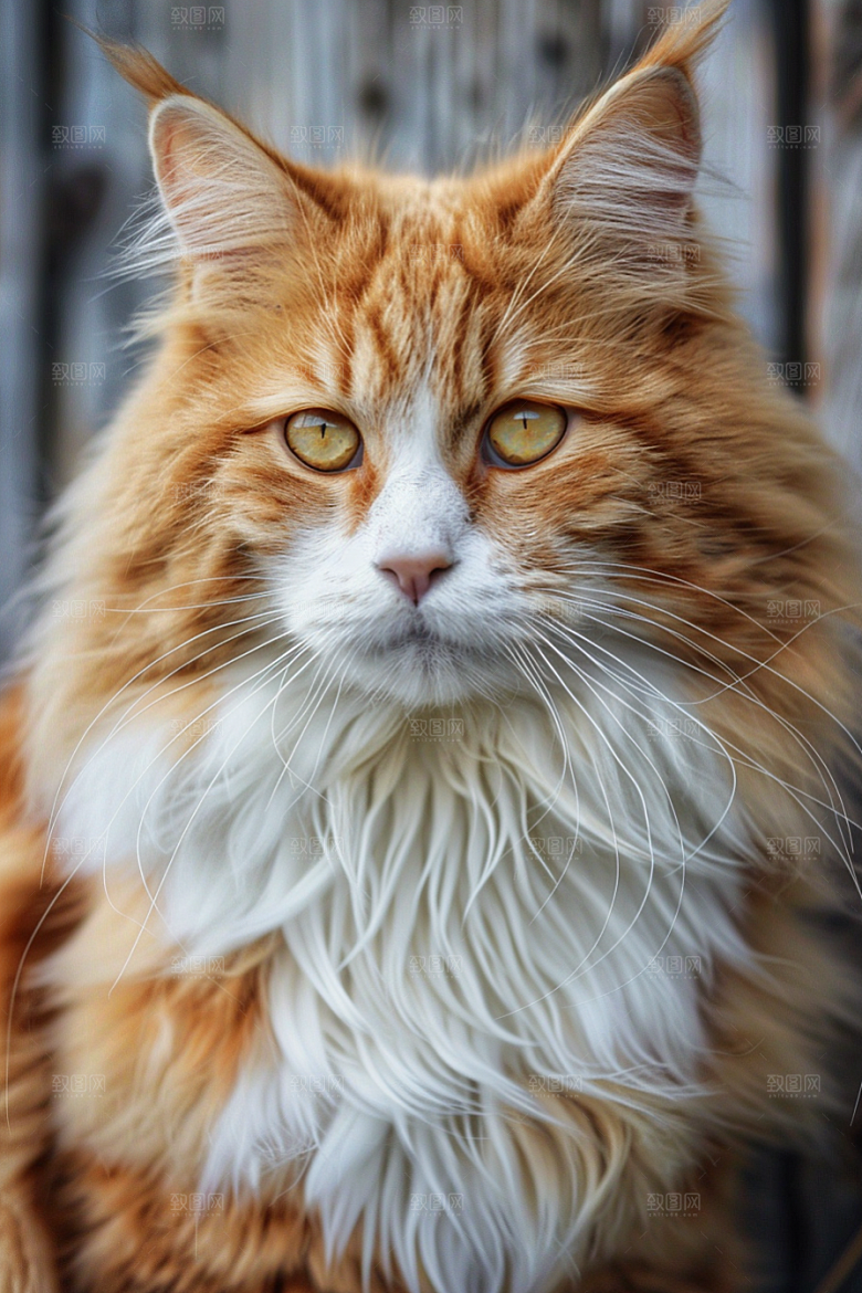 缅因猫小动物宠物猫摄影图