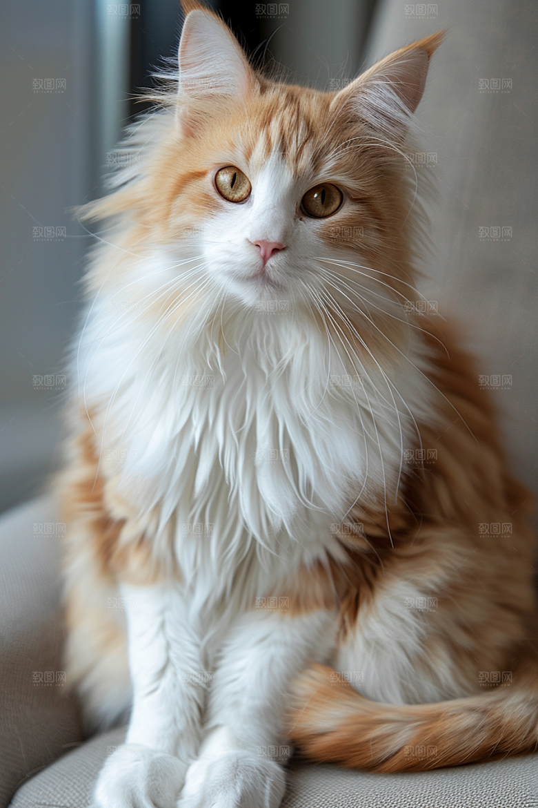 缅因猫宠物猫品种猫摄影图