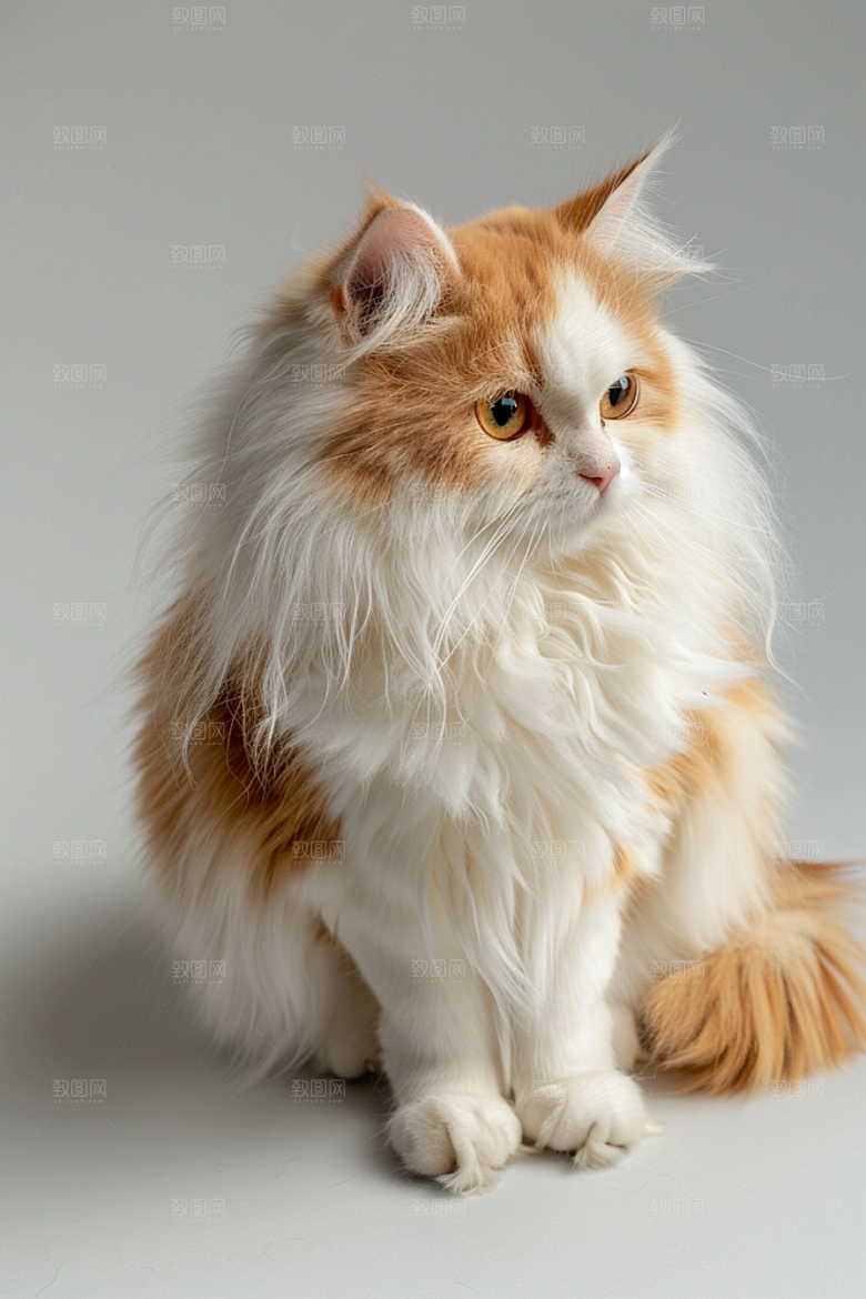 缅因猫长毛猫养宠摄影图