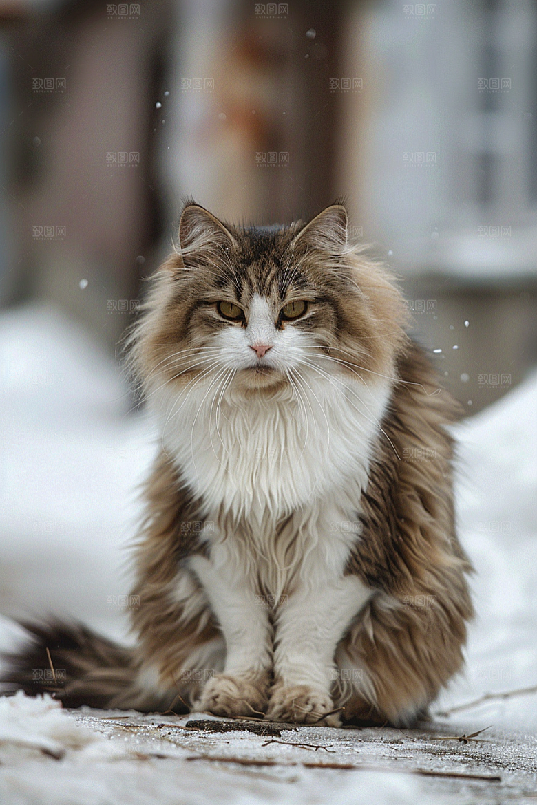 缅因猫高清可爱摄影图