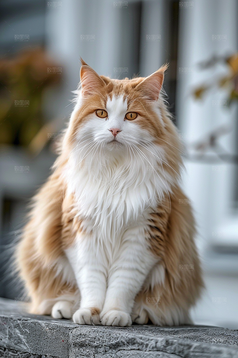 缅因猫高清品种猫摄影图