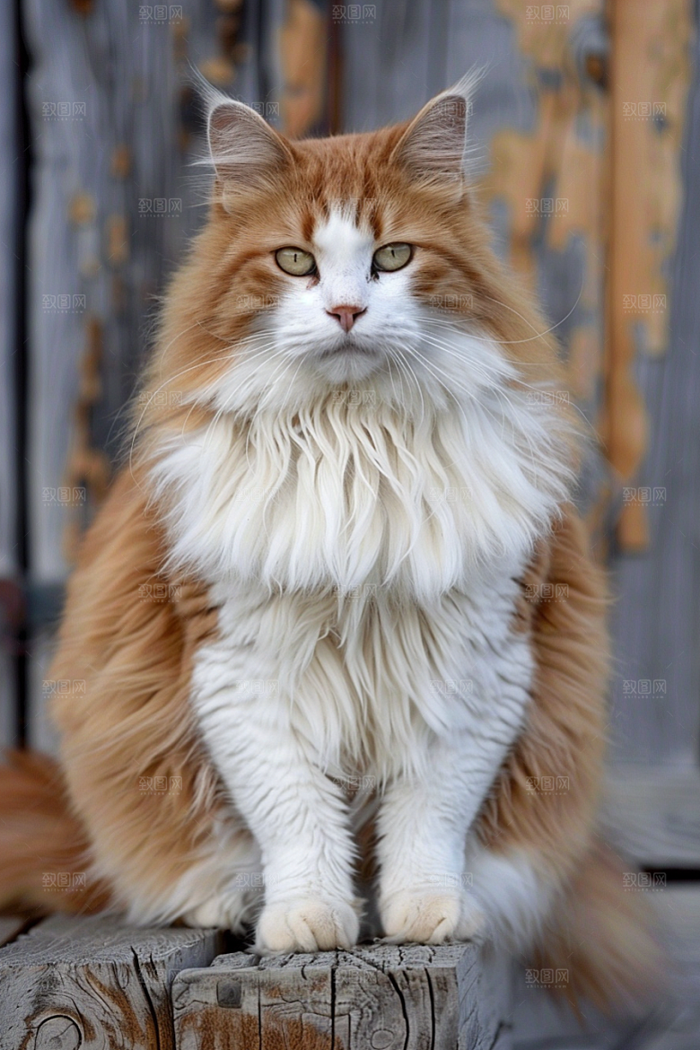缅因猫品种猫小动物摄影图