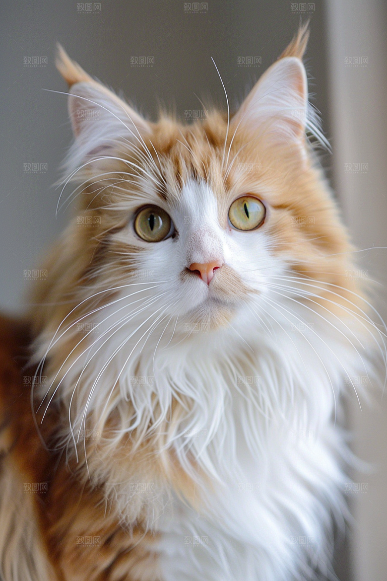 缅因猫可爱高清摄影图