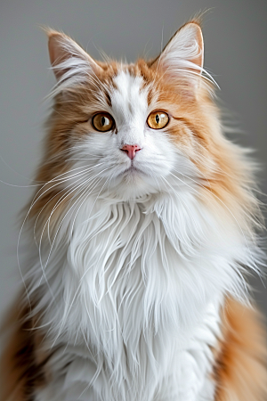 缅因猫高清品种猫摄影图
