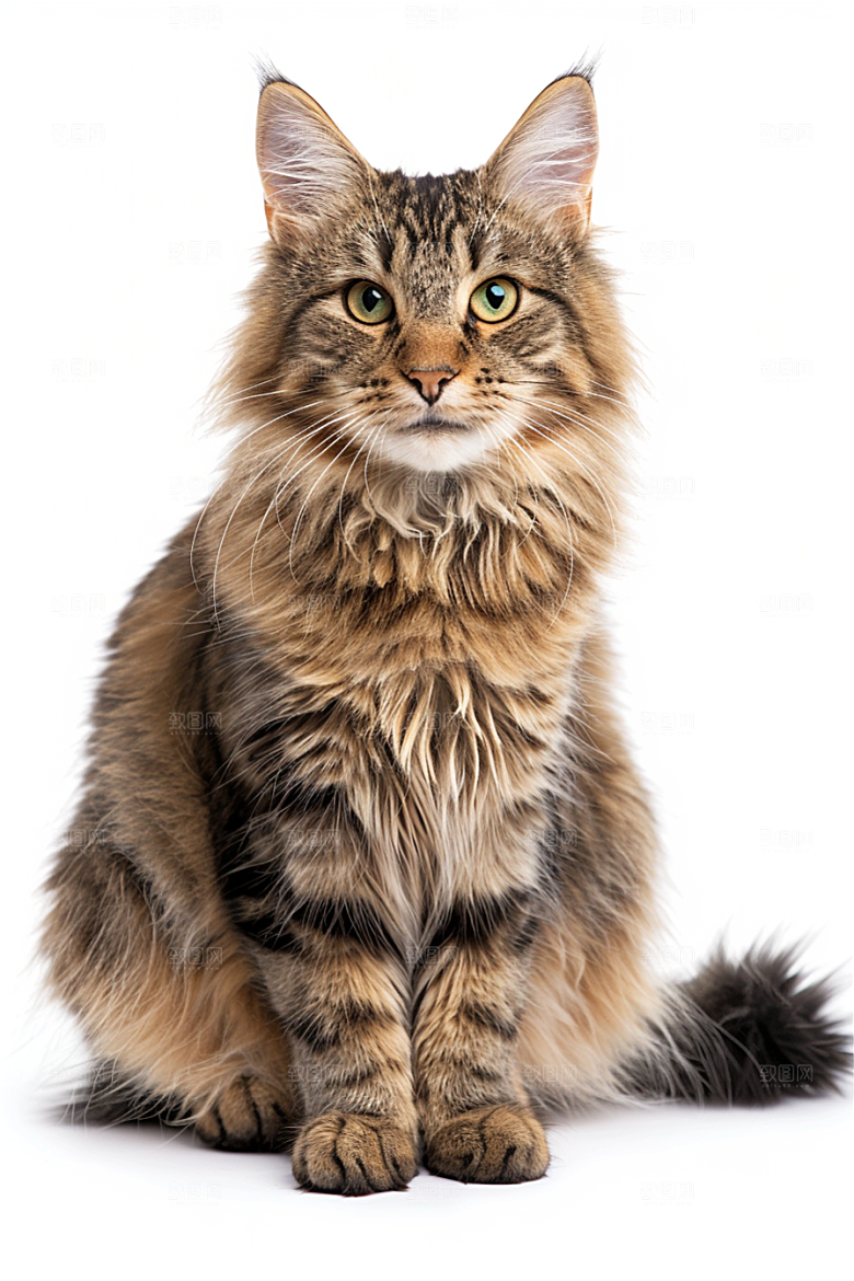 缅因猫高清家居生活摄影图