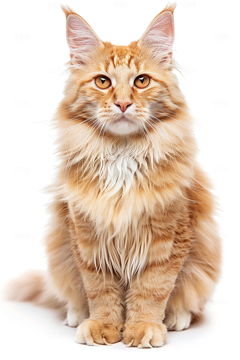 缅因猫家居生活品种猫摄影图